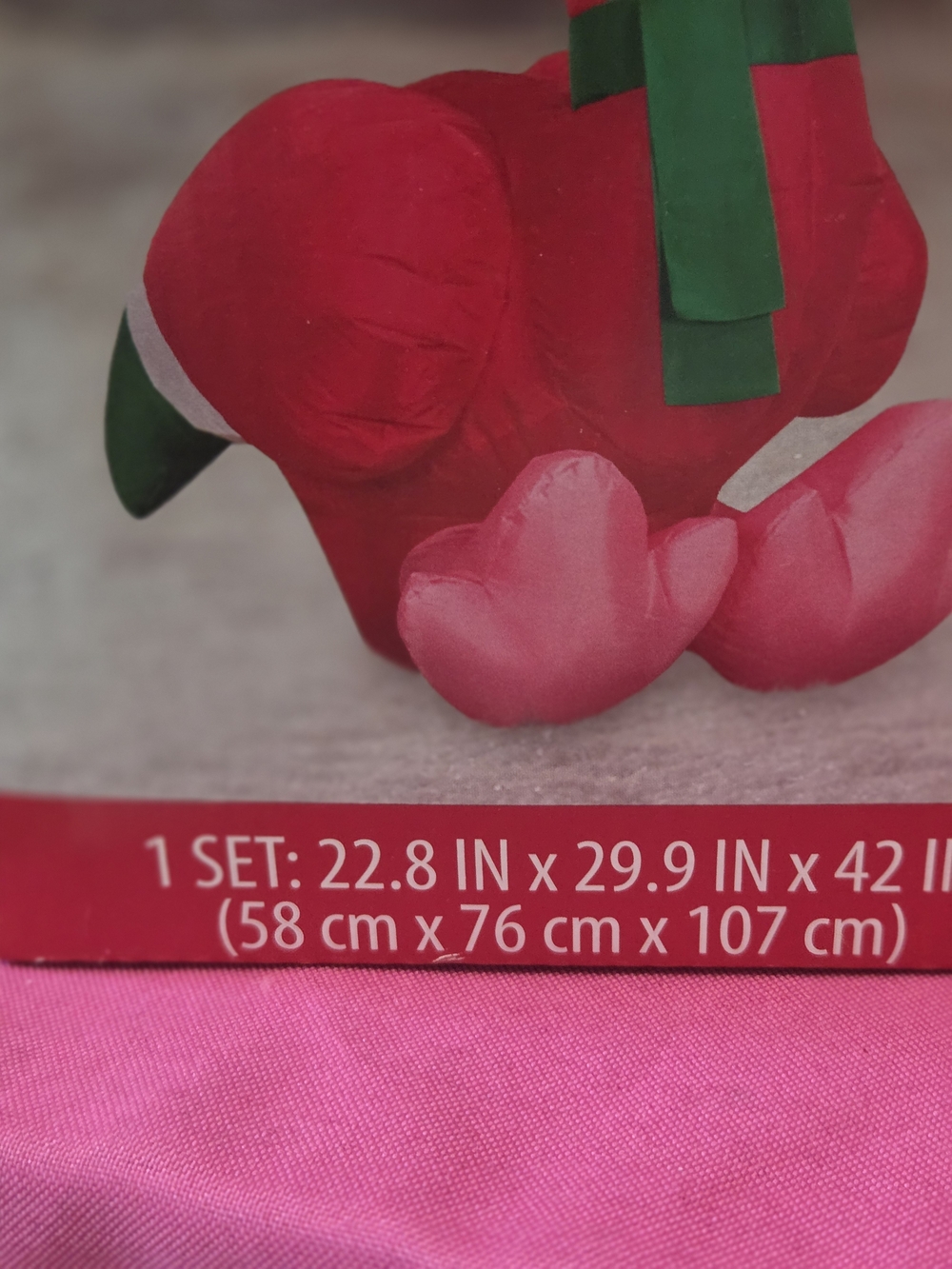 Holiday Time Festive Flamingo LED Inflatable - Pink - Picture 13 of 16